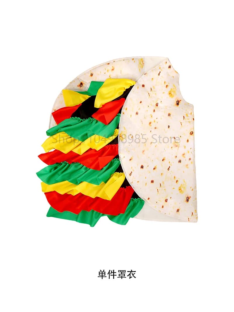 ACosplay Burritos jouer Costume pour enfants dessin animé nourriture fête vêtements scène Performanc