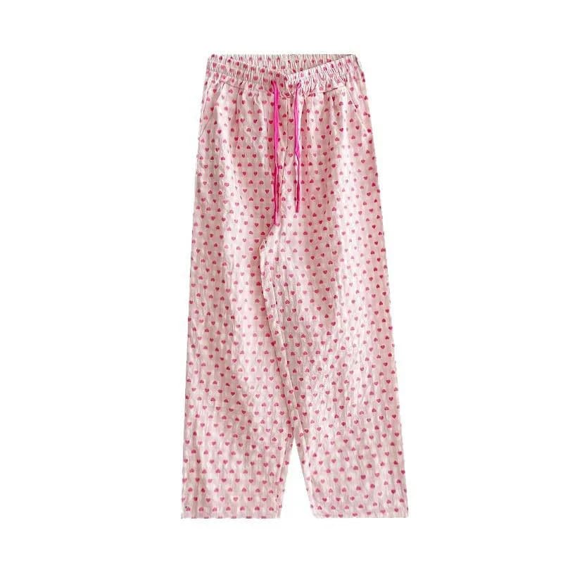 Pantalon de pyjama imprimé amour pour femmes, nouveau pantalon de maison décontracté, rose, peut êtr