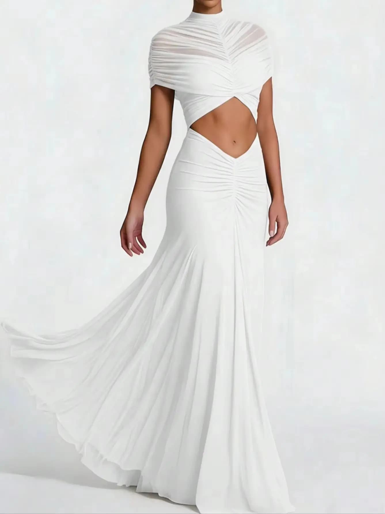 Robe longue moulante pour femme, mode féminine, robe d'été en maille transparente, robe élégante bla