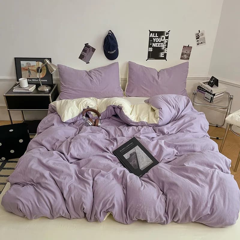Housse de couette simple de couleur unie, style Cottage, 180x200cm, pièce unique, literie pour dorto