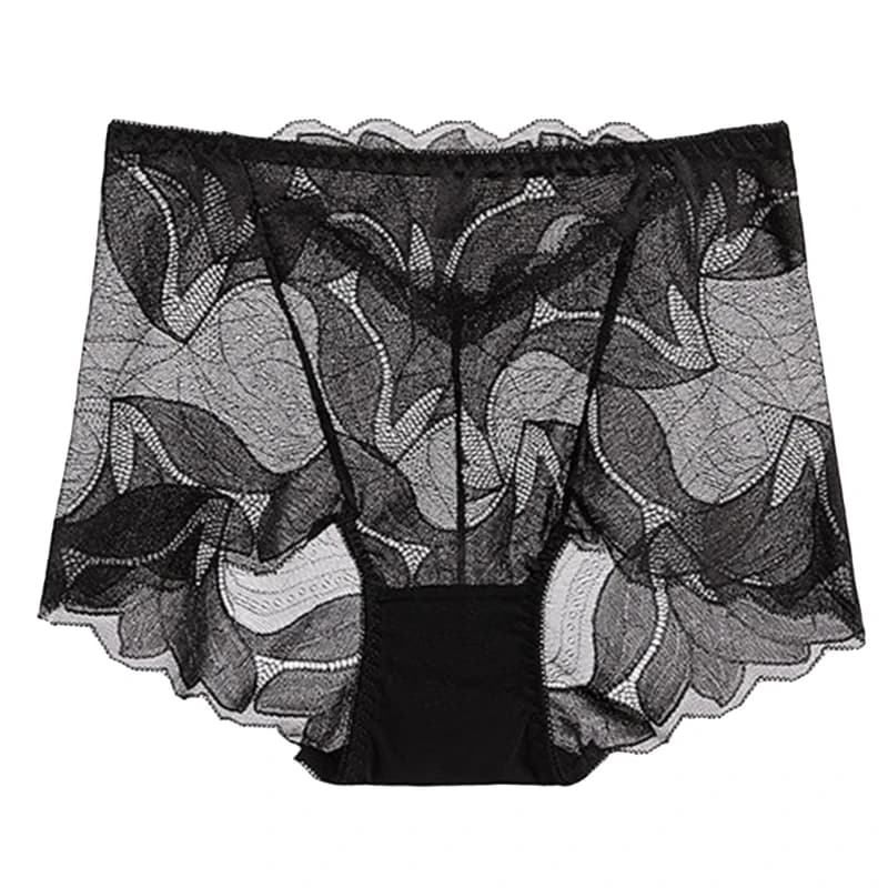 Culotte imprimée florale respirante pour fille, sous-vêtement sexy, slim, confortable, transparent, 