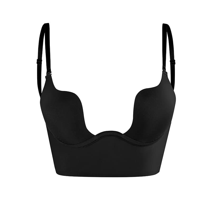 Soutien-gorge plongeant coupe basse sans couture pour femmes, levage de fil profond en forme de U, m