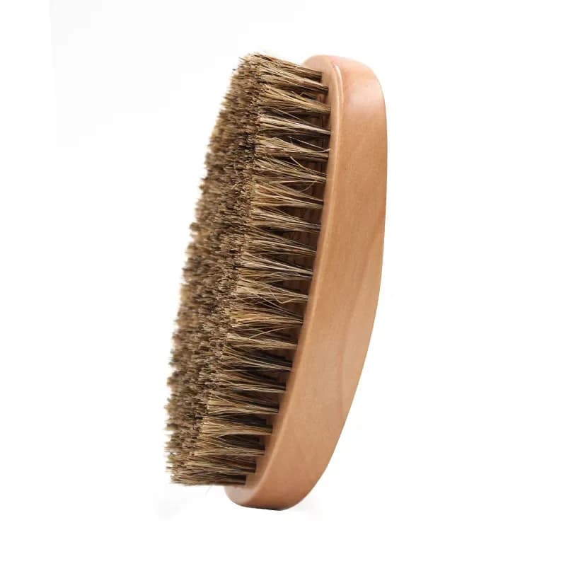 Brosse à cheveux en poils de sanglier pour homme, brosse à barbe portable, peigne à raser, brosse de