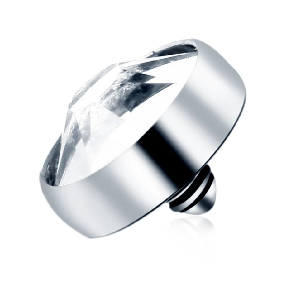 1PC titane Zircon cristal gemmes ancre cutanée haut Piercing Skinner cacher plongeur tête Implants c