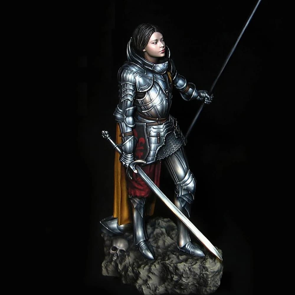 Jeanne d'Arc 1/24, figurine modèle en résine, GK, thème fantastique, kit non assemblé et non peint