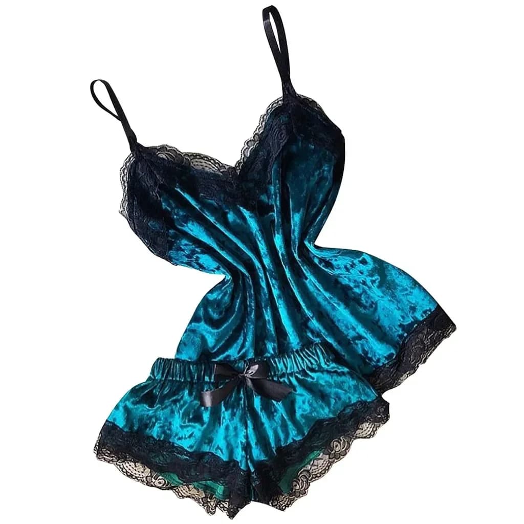 Automne hiver velours pyjamas ensemble femmes Sexy Lingerie vêtements de nuit vêtements de nuit mign