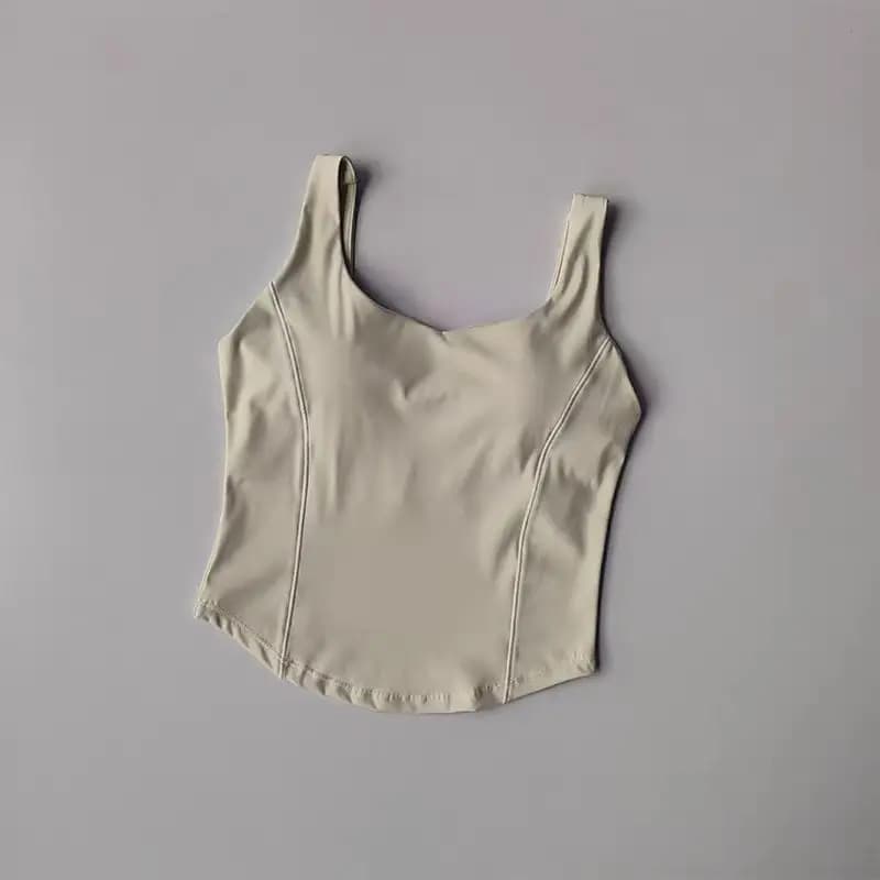 Soutien-gorge de sport yoga absorbant les chocs pour femme, sensation seconde peau, bralette une piè