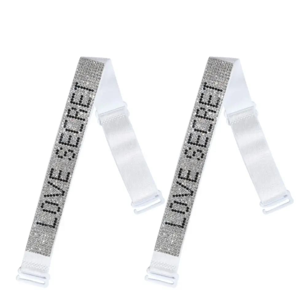 Bretelles de soutien-gorge à strass, accessoires de soutien-gorge double épaule, sangle d'épaule ant