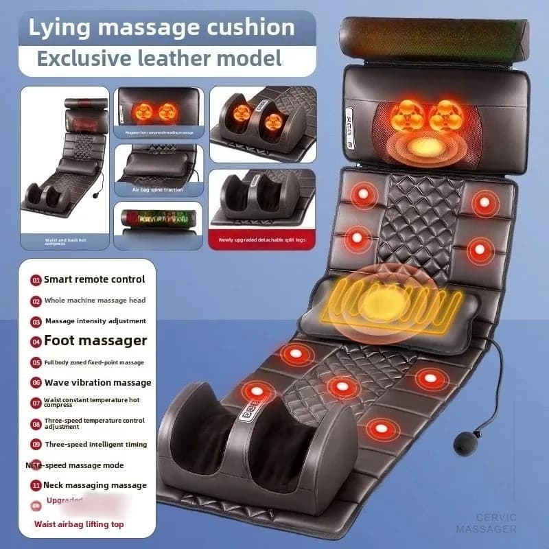 Matelas de massage corporel complet de norme européenne avec vibration ondulée pour la relaxation, d