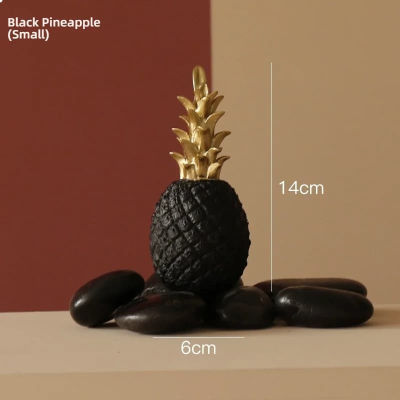 Sculpture d'ananas nordique dorée, décor Instagrammable pour Table basse, accessoire de photographie