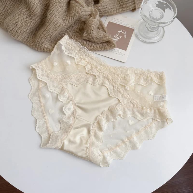 Culottes en dentelle taille haute pour femmes, sexy, transparentes, respirantes, confortables, bas d