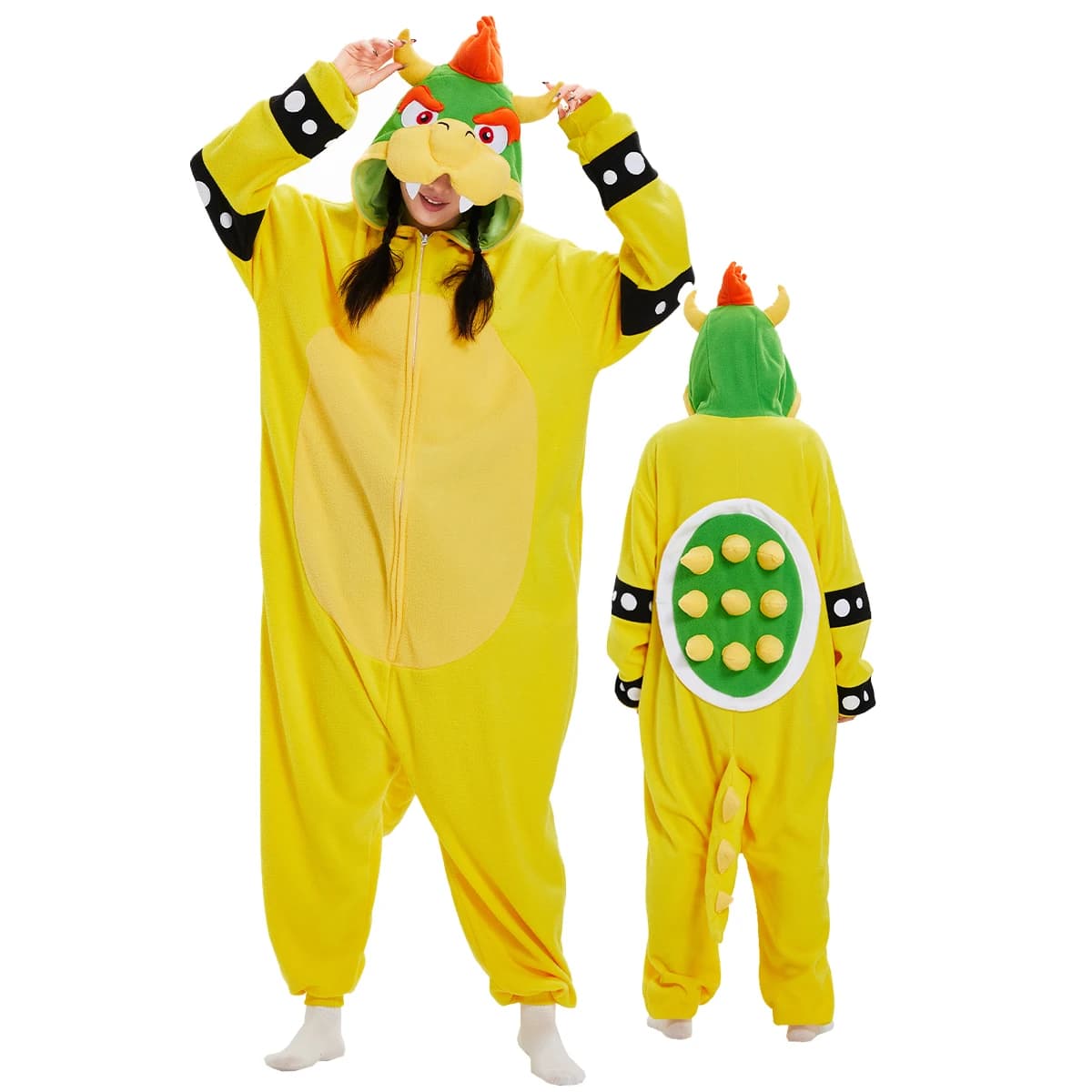 Onesieshow Animal Kigurumi Pyjamas Halloween Onesies Adulte Dessin Animé Jaune Pyjama Cosplay Costum