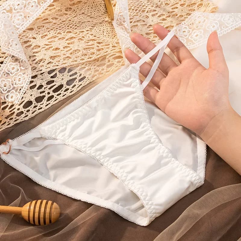2025 nouvelle culotte de sous-vêtements pour femmes soie Satin taille basse respirant confortable sl
