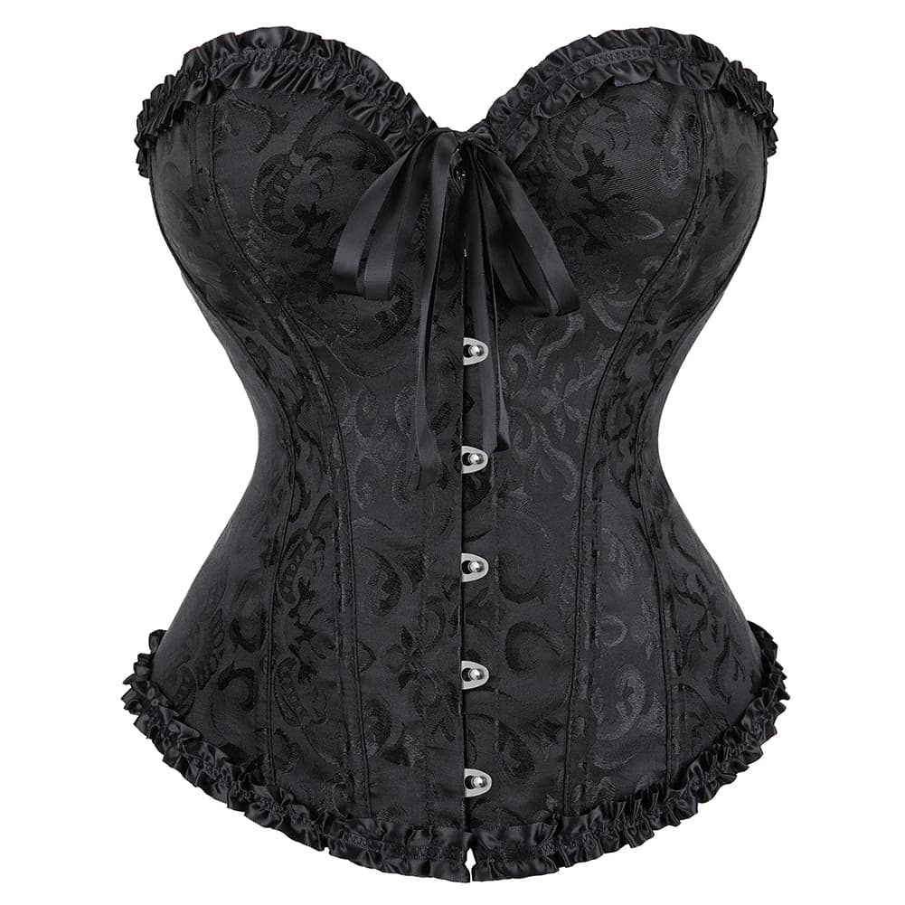 Bustiers et Corsets Sexy en dentelle florale pour femmes, Vintage, gothique, surbuste, Satin, Linger