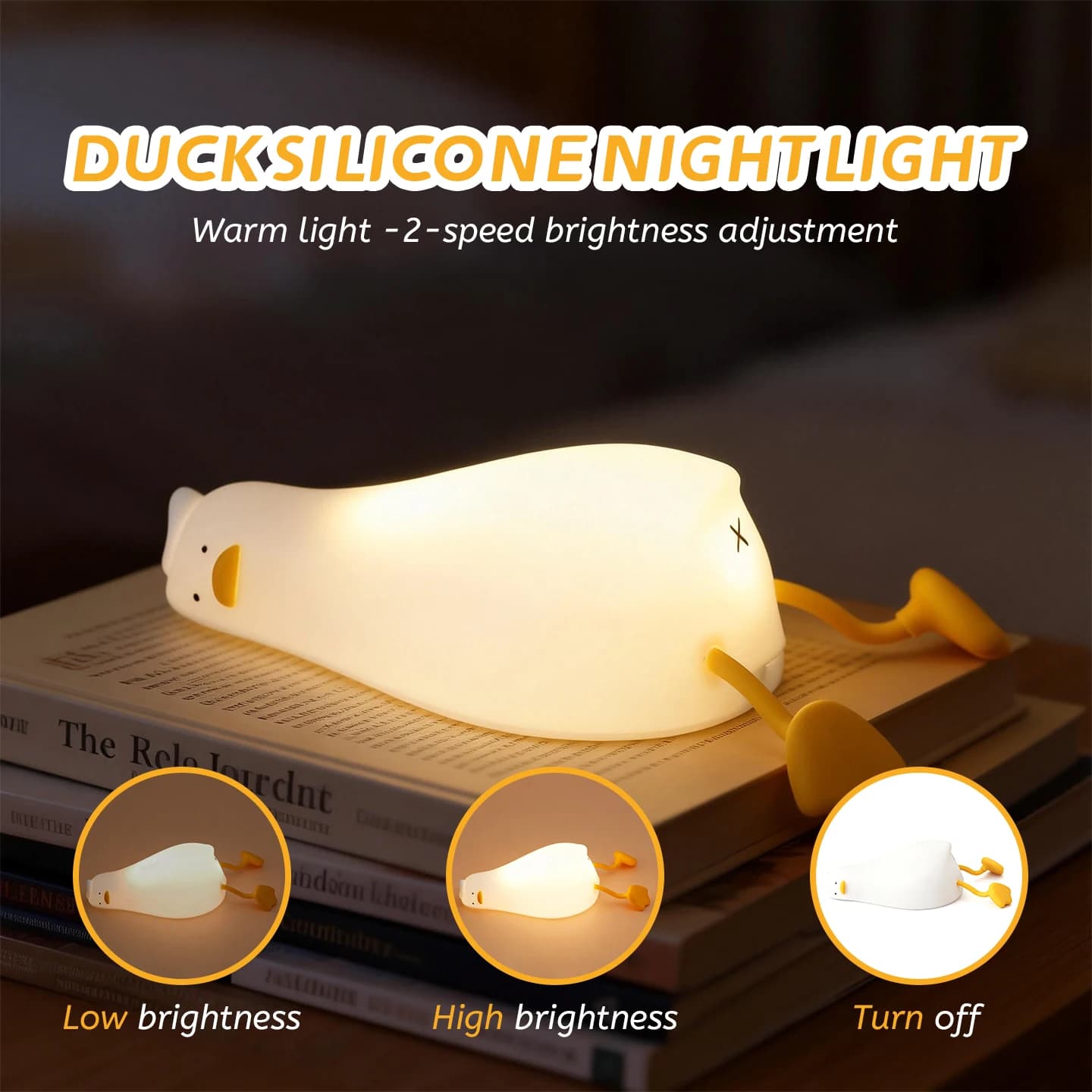 Veilleuse Canard Lieping : avec minuterie, rechargeable, gradation tactile, idéale pour la décoratio