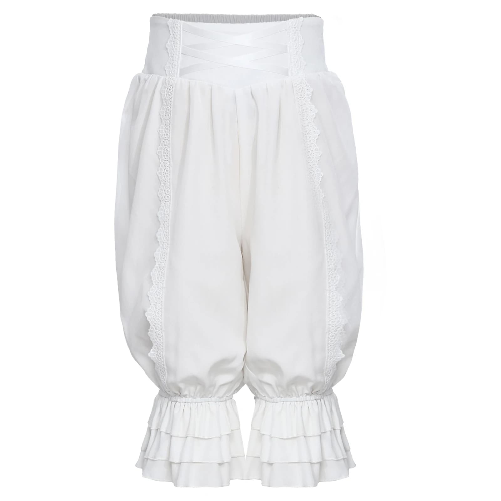 Pantalon victorien de la Renaissance médiévale pour filles, pantalon en dentelle, Costume de pèlerin