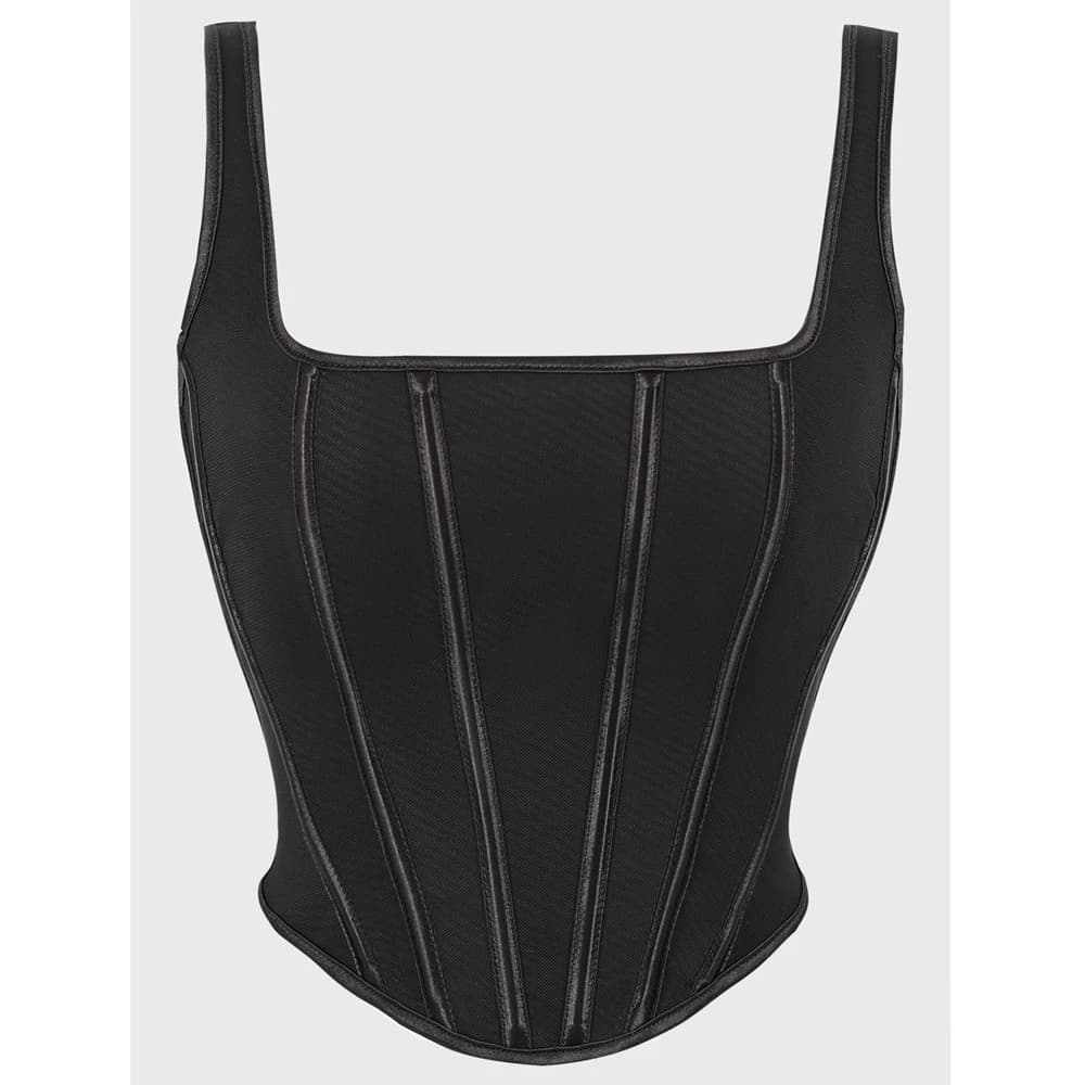 Sexy femmes Corset débardeur élégant rouge bandoulière Bustier culture hauts Camis Vintage gothique 