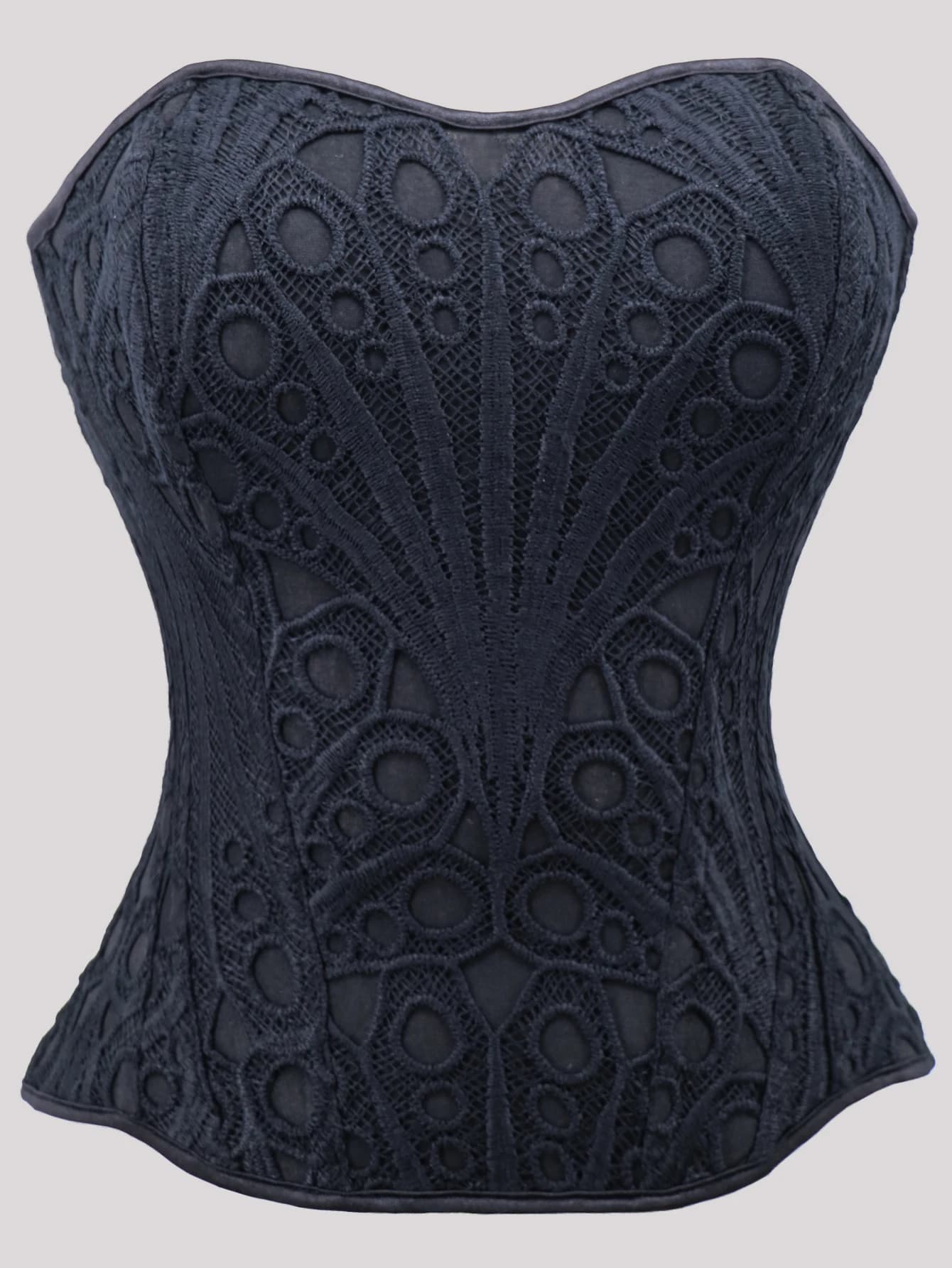 Corset noir gothique, bustier, corselet overbust, costume de spectacle d'Halloween pour femme, fajas
