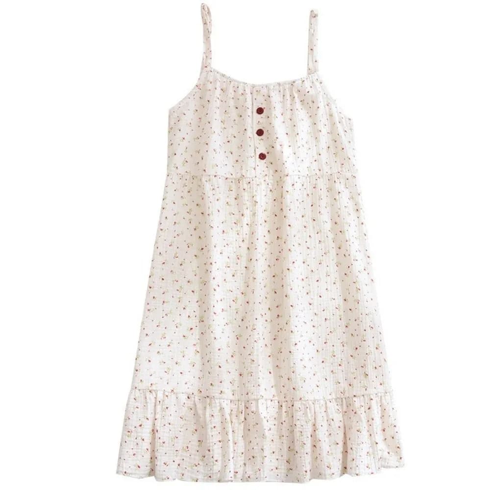 Nouvelle chemise de nuit douce à imprimé floral, confortable et décontractée, jupe de nuit élégante 