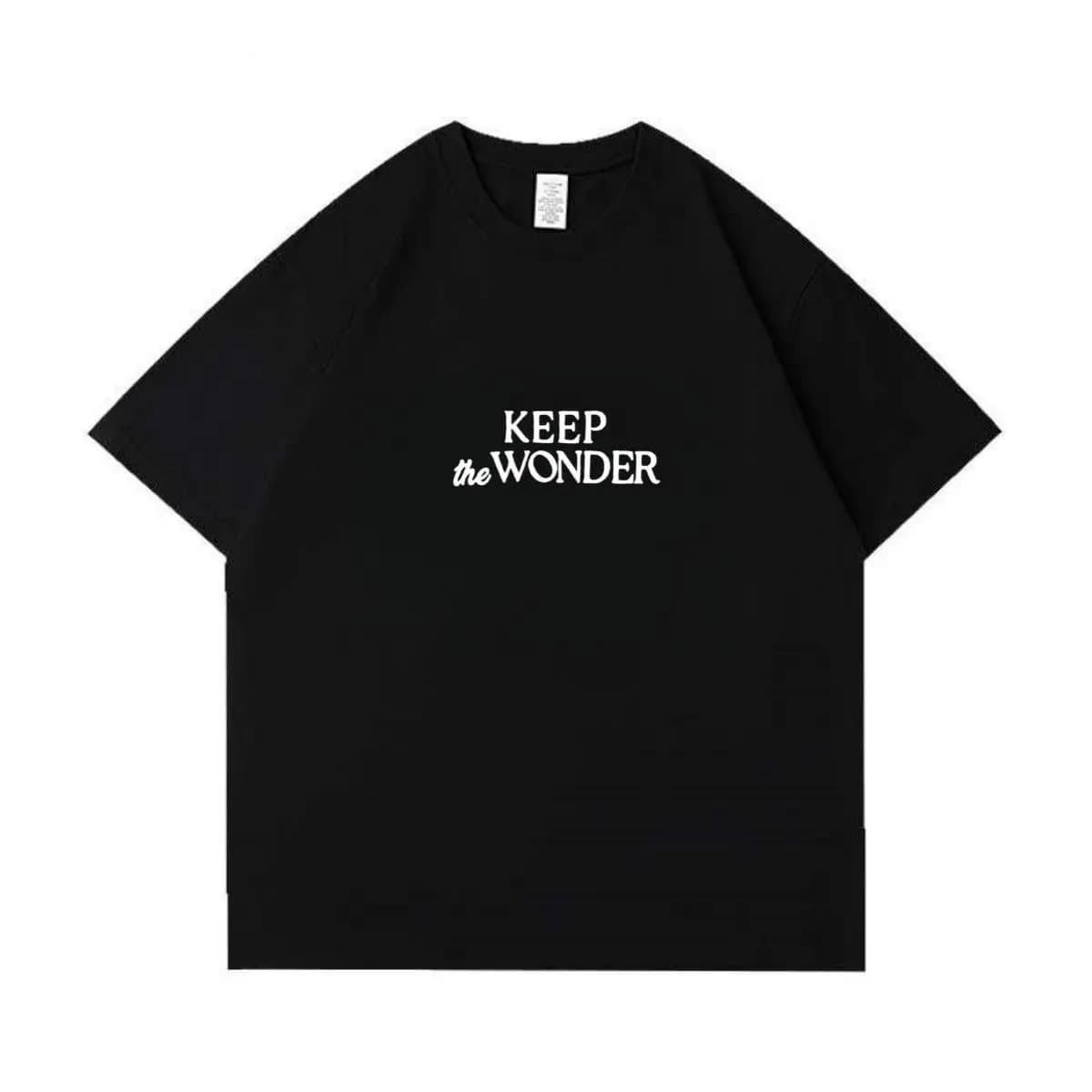 Lingorm Ling Ling Kwong Same KEEP THE Wonder Co-branded Series T-shirt imprimé en pur coton à manche
