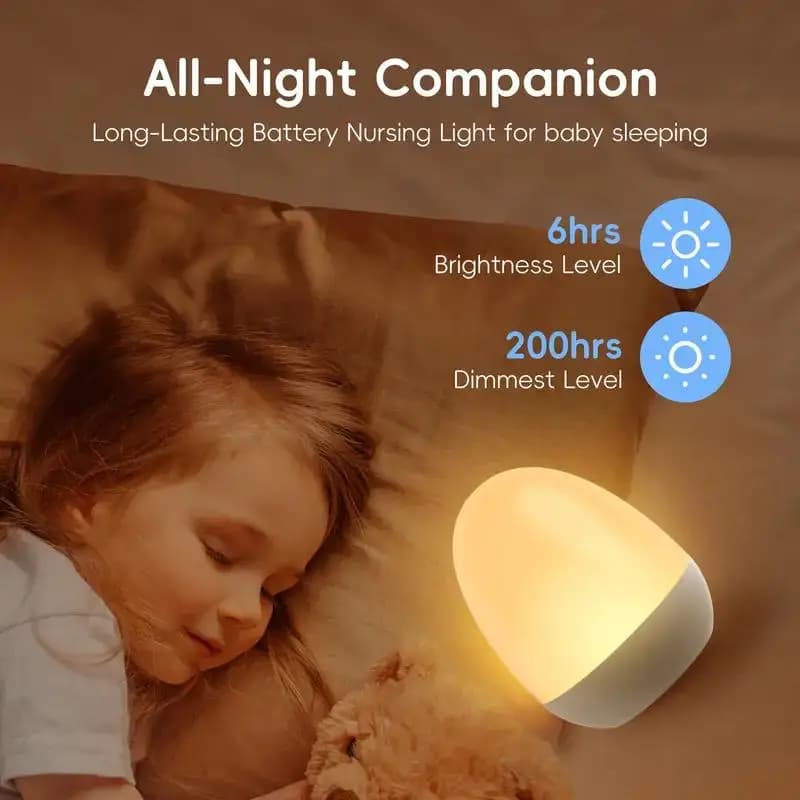 Veilleuse tactile pour bébé crèche Rechargeable Portable enfants oeuf veilleuse lampe avec minuterie