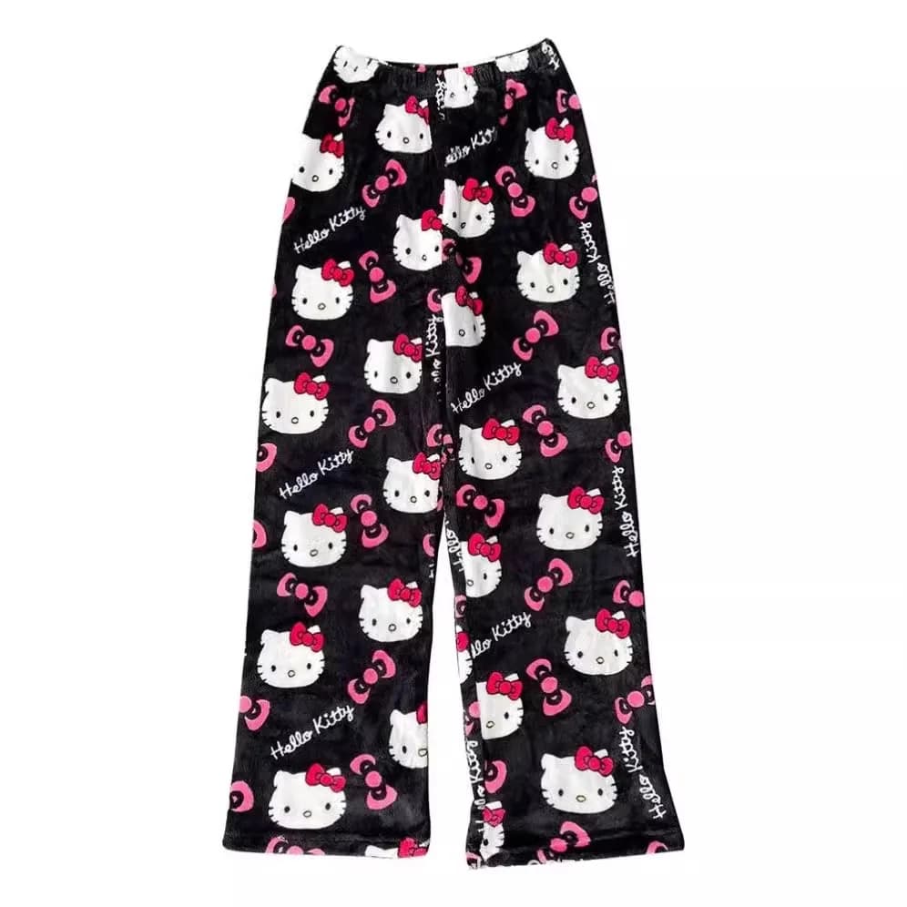 Sanrio Hello Kitty femmes pyjamas pantalon fille pyjama pantalon Y2K dessin animé Anime Couple loisi