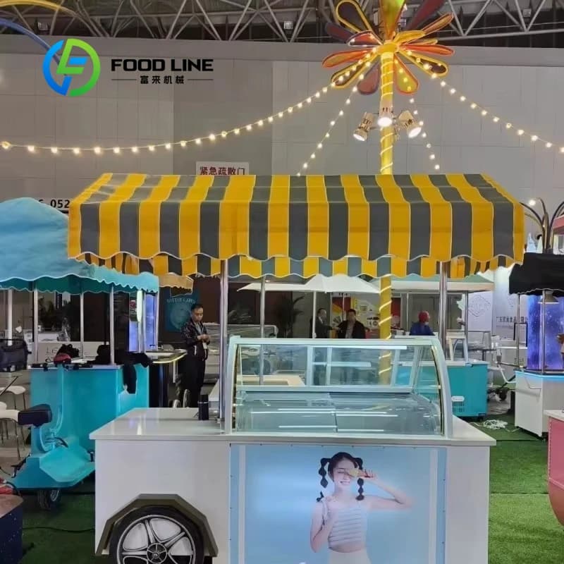 Chariot de nourriture mobile personnalisé pour marché nocturne – Décrochage flottant commercial pour
