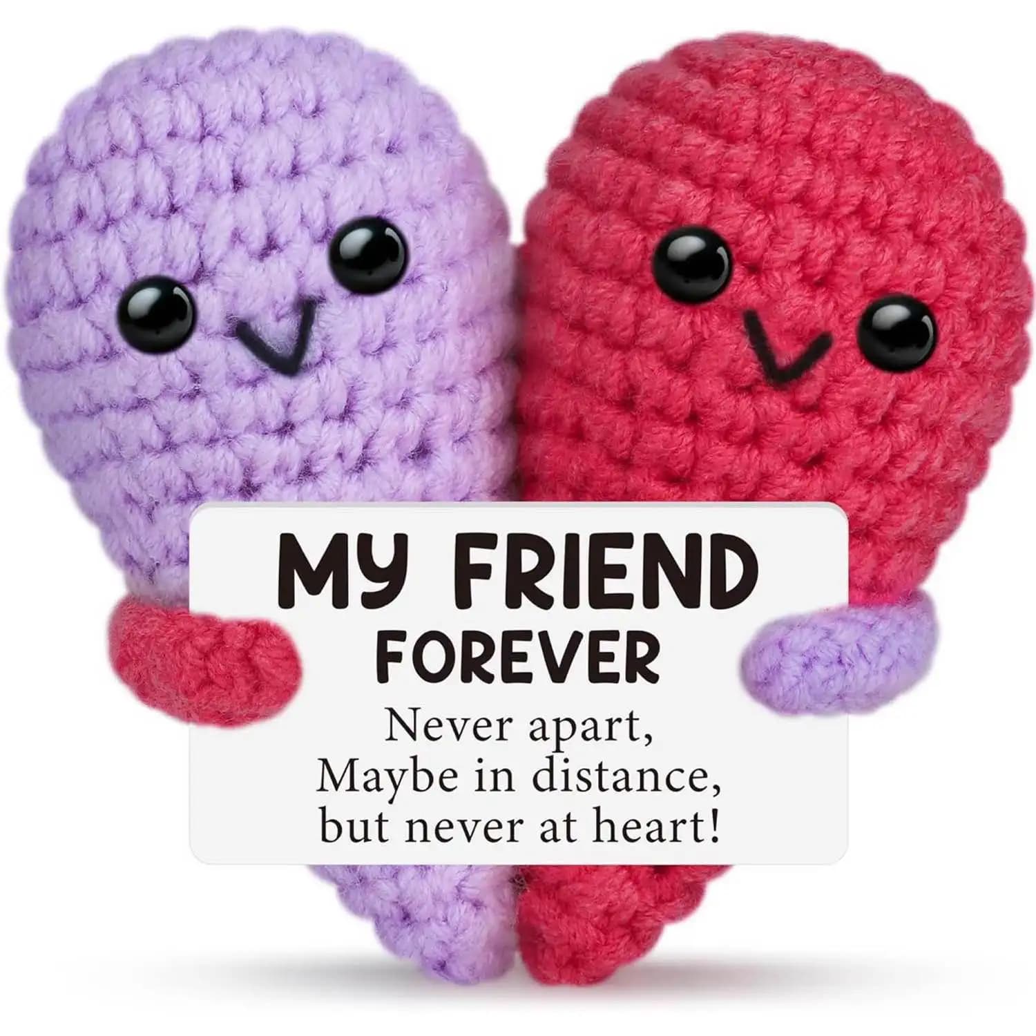 Cadeaux d'anniversaire amusants au Crochet pour toujours, meilleur ami, décoration mignonne tricotée
