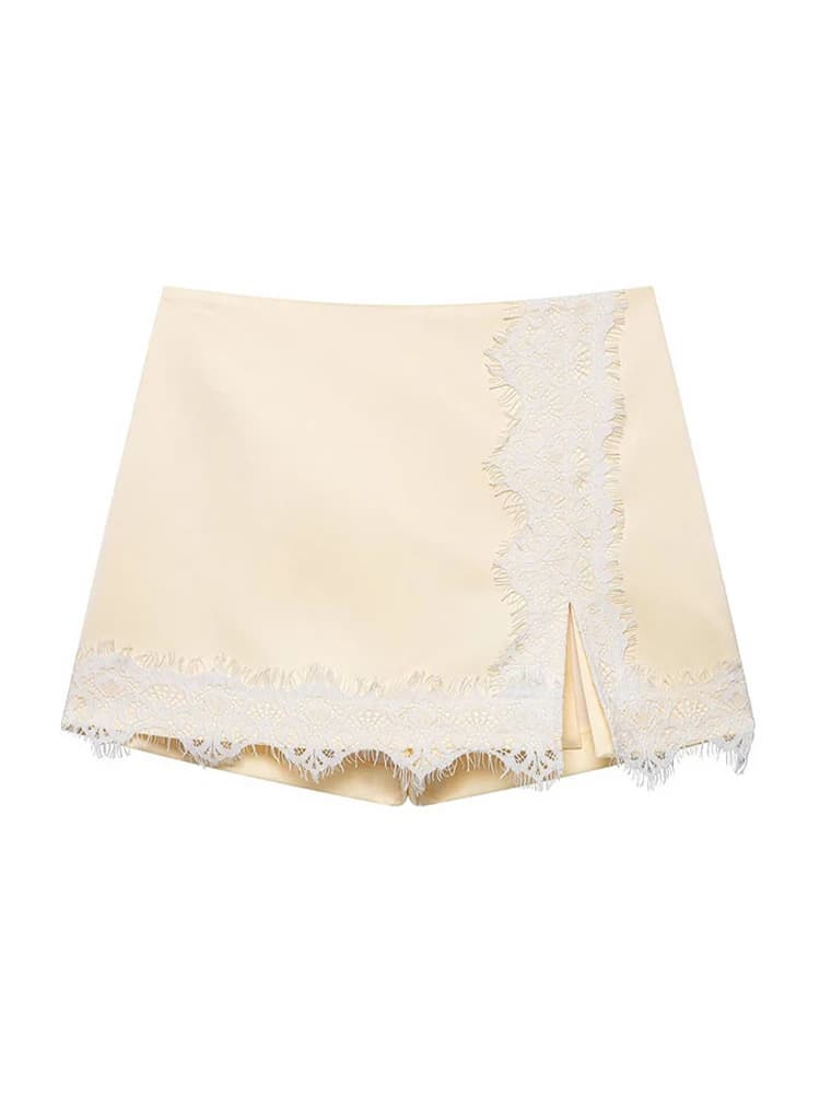Nouveaux ensembles jupe et manteau pour femme, avec empiècements en dentelle, col à revers, manches 