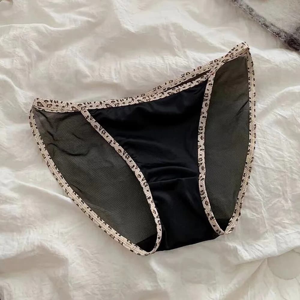 Culotte femme dentelle léopard antibactérien entrejambe culotte confortable Lingerie Sexy femme resp