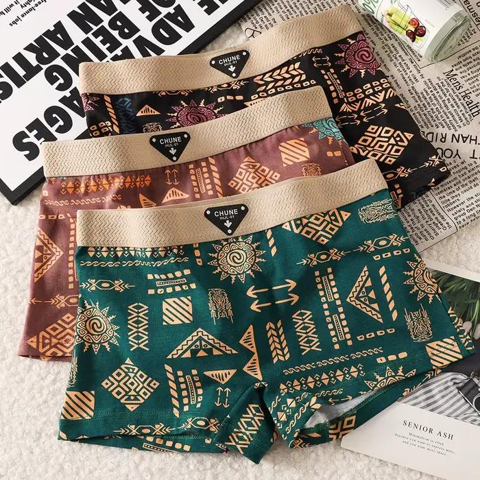 3 pièces/paquet 100% coton Vintage imprimé femmes culottes Super doux hygroscopique sous-vêtements r