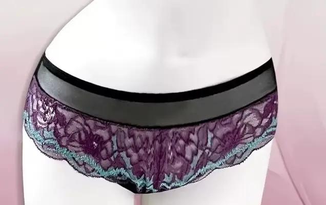 Soutien-gorge minimisateur en dentelle violette tendance pour poitrine généreuse, avec bonnets fins,
