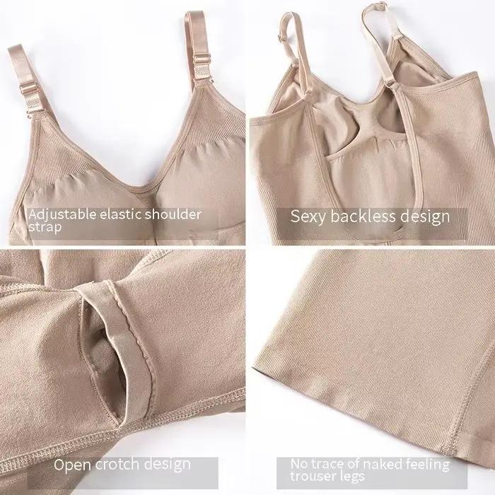 Combinaison dos nu sans couture pour femmes, combinaisons de batterie, vêtements en saillie à couverture complète, cuisse mince, corps trempé, bas du dos, lifting des fesses, amincissant