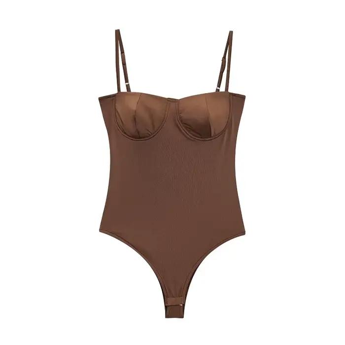 MUJER 2025 body femme Sexy Corset body pour femmes Satin dos nu body femmes une pièce combinaisons pour femmes Lingerie