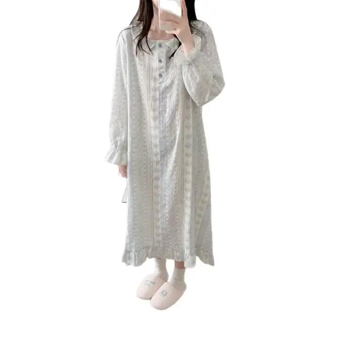 Robe de nuit en polyester tricoté Yemocile pour femmes basiques printanières relaxation confort détente occassions spéciales