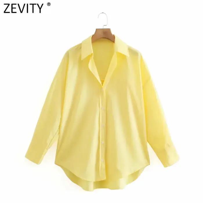 Zevity – Dámska košeľa z popelínu s dlhým rukávom