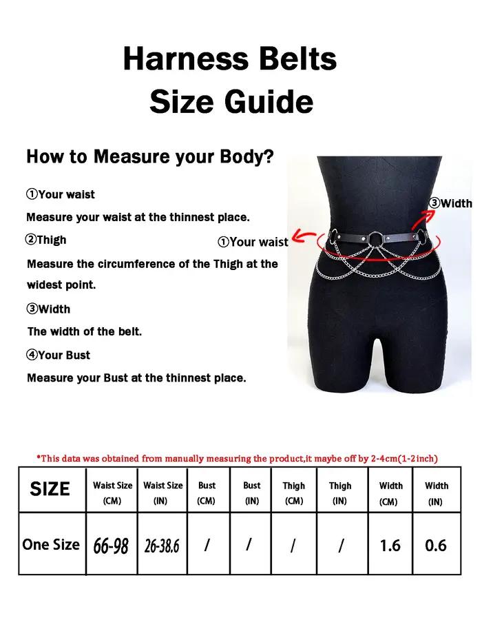 Ceintures Harnais Tendance pour Femmes, Chaînes de Taille, Ceintures Corset Ajustables, Accessoires de Vêtements Gothiques