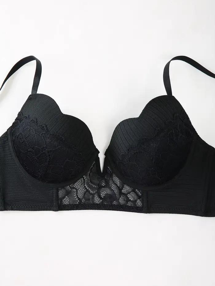 Sexi čipkovaná podprsenka s hlbokým výstrihom pre ženy
