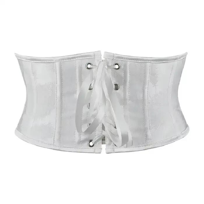Corset sous le buste Jacquard court torse taille Cincher entraînement forme corps ceinture Shapewear Corsets Bustiers Lingerie femmes gothique