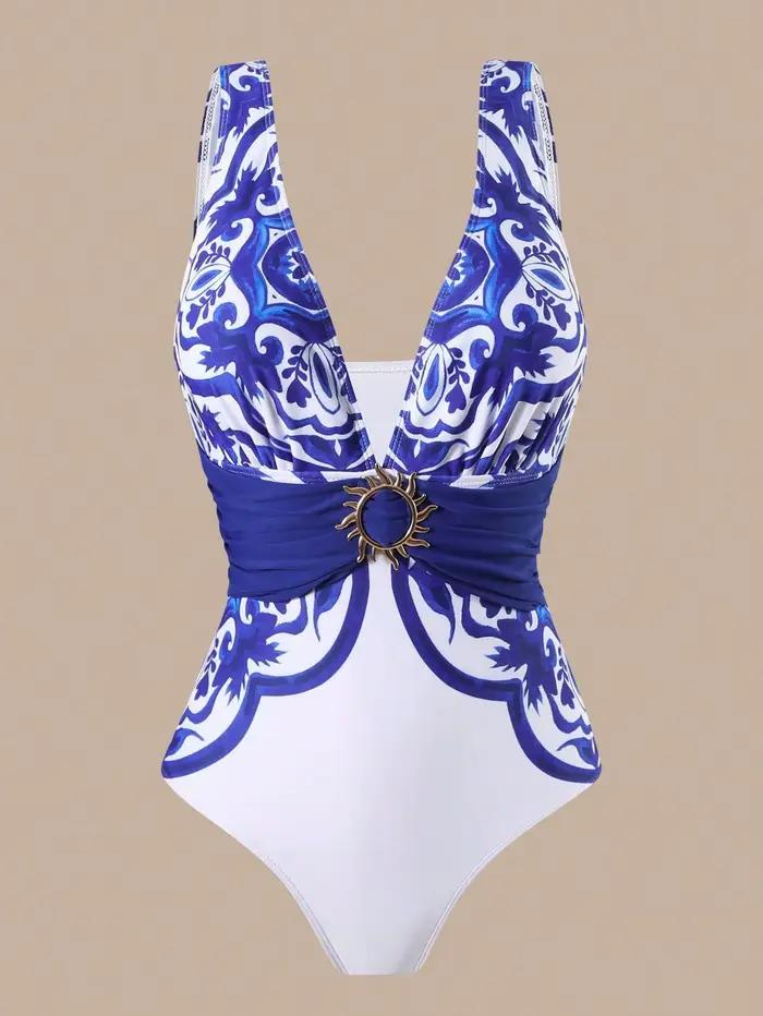 Ensemble de maillot de bain 3 pièces sexy pour femme, tendance, imprimé floral, pantalon long, maillot de bain une pièce, rythme oriental