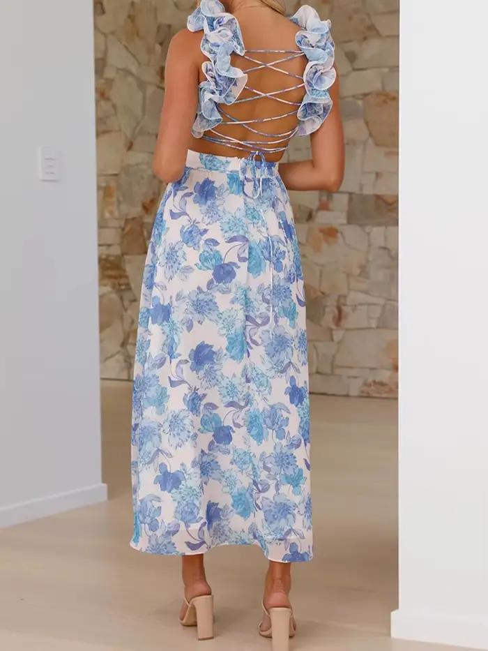 FibrLoungewear-Dámske patchwork večerné šaty