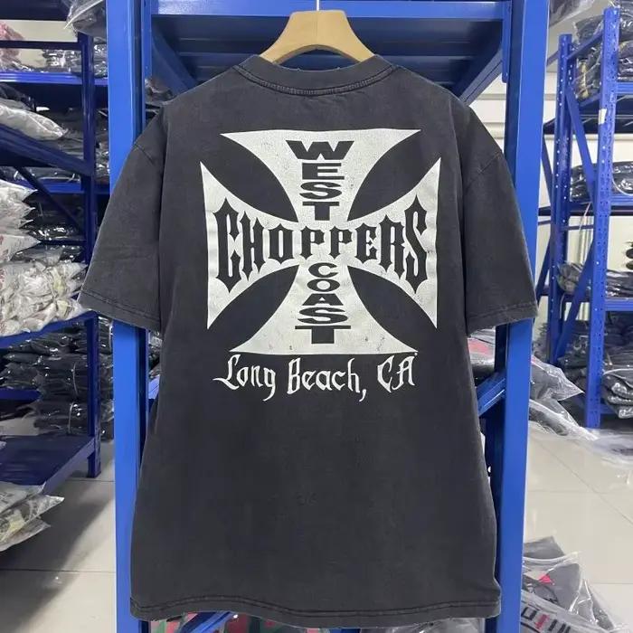 Dámske tričko s potlačou Y2K vintage West Coast Choppers