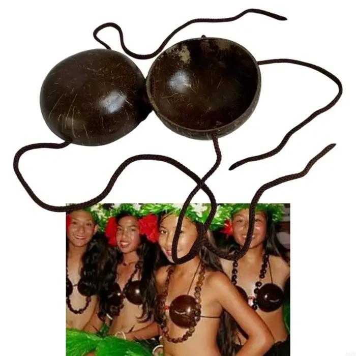 Soutien-gorge de bain multifonctionnel en coquille de noix de coco, en fibre de noix de coco, qui évacue l'humidité, pour les vacances à la plage, le surf et le bain de soleil
