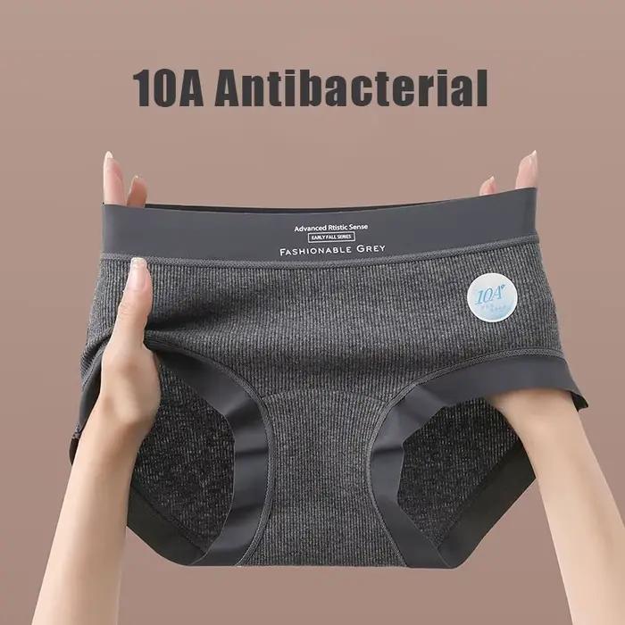 MeooLiisy 4 pièces 10A Simple coton femmes culottes taille moyenne respirant sans couture sous-vêtements doux quotidien sans trace culotte Lingerie