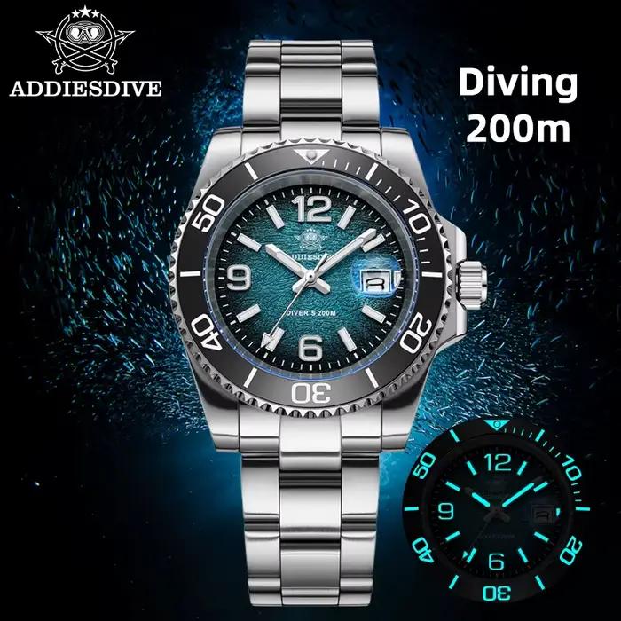 ADDIESDIVE 2025 Nové pánske potápačské hodinky 41mm quartzové náramkové