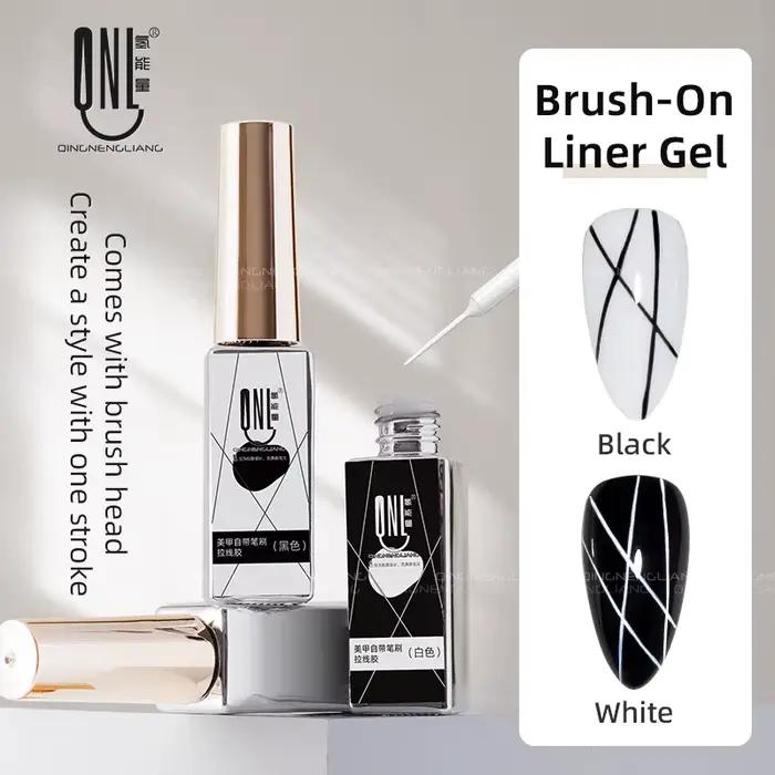 Gélový lak na nechty UV/LED Verhéritage, 7 ml, biela, čierna, semi-kontinuálny