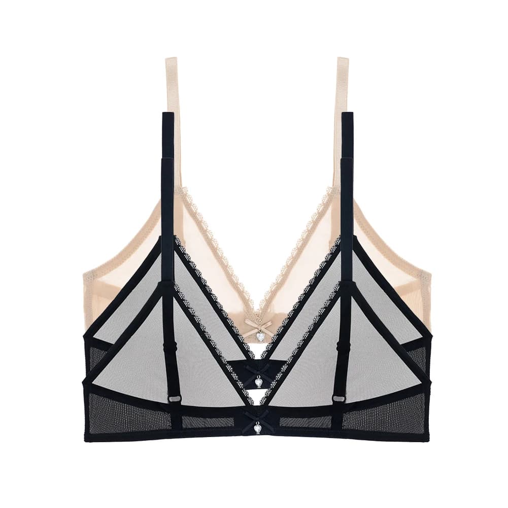 Ensemble de soutien-gorge multicolore pour femmes, sous-vêtements transparents, Sexy, fil Transparen