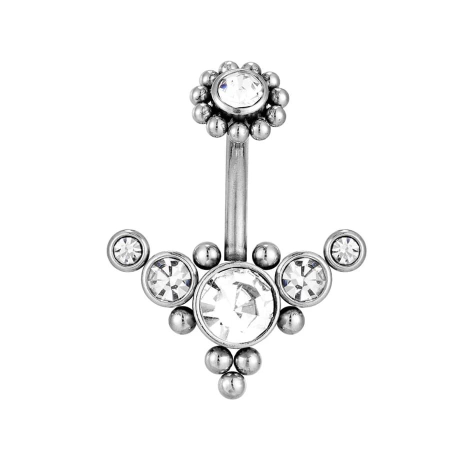 Hyperbole – Piercing de nombril gothique pour femmes, bijoux de corps en acier chirurgical, anneaux