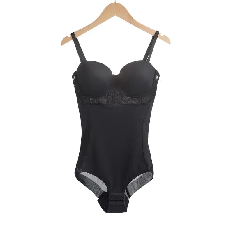 Body Vintage pour femmes, sous-vêtements réglables à armatures, noir, extensible, sans couture, Beig