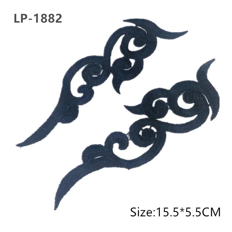 Zsbszc-Patchs Littérature Noire pour Vêtements, Applique en Dentelle, Tecballet 303, Artisanat de Co